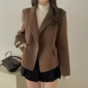 여성 4컬러 심플 겨울코트 단정한 미디 모직코트