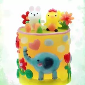 만지락 이야코 파라핀양초 대 꾸미기셋트 10인용 -31123