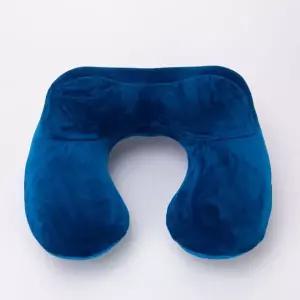 [하프클럽/알티피아]여행 휴대용 벨벳 에어 목베개 블루 기내용목베개 여