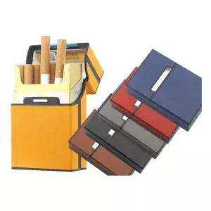 키밍 휴대용 가죽 담배 케이스 20대 수납 가능 용수납 사각정리함 남성선물 여성 보관함 가방 다용도 정돈