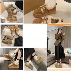 깜도리4  깔끔 겨울 방한 신발 더블 로퍼 버클 모카신 안감 슈즈 털