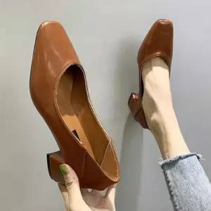 접어신을수 있는 구두 사각코 펌프스힐 정장 면접용