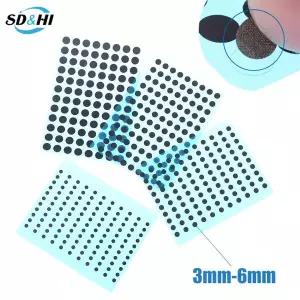 호환 IR 리모컨 전도성 고무 버튼용 키패드 수리 키트 검정색 전도성 고무 패드 직경 3mm 4mm 56mm 4 가지