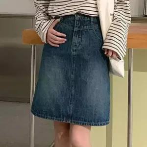 [SBD] 여성 복고 스커트 청치마 데님