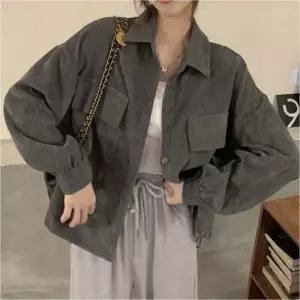 자켓 골덴 간절기 여자 코듀로이 포근한 카라 아우터