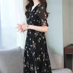 [에이치플러스몰]TBZ JJM-NS202 여자꽃무늬프릴반팔원피스