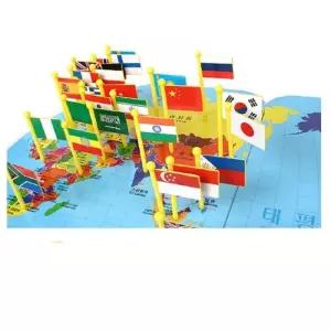 [브레인숲] 세계 만국기 3종SET 대한민국지도퍼즐 자석 가족 지인 학교 화폐