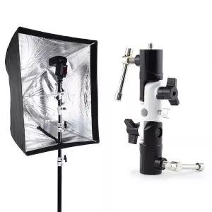 [골드스마일]카메라 삼각대 헤드 스피곳 플래시 각도 조절 마운트 거치대