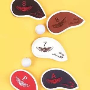 골프헤드커버 캐디백 장식 예쁜 아이언 자수 커버 중년 남성 선물