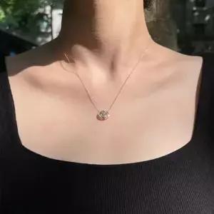 [하프클럽/]세련된 미들 중형 다이아 모양 체인 목걸이