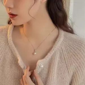 [하프클럽/]화려한 여름 진주 목걸이 로맨틱 여성 크리스탈