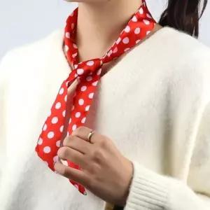 ( )쁘띠 실크 스카프 레드도트