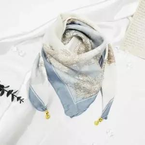 2개 스튜렌 사계절 마그네틱 스카프 SD260122 타이 숄 심플 패션잡화 쁘띠 주얼리 미니 여자 스카프 섟 머