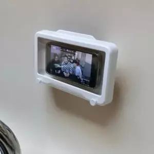 ( )회전 욕실 방수 핸드폰거치대 화이트 주방스마트폰거치대 핸드폰욕실거치대 화장실핸드폰거치대