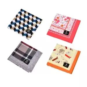 손수건 나염 10p 나염손수건 손수건스카프 여자손수건