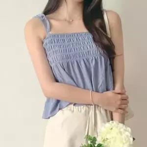 [SBD] 블라우스 플레어 나시 밴딩 슬리브리스 뷔스티에