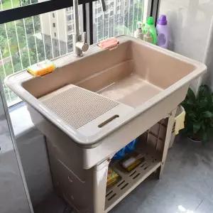 강아지 바스테이블 스탠드 목욕싱크대 80 x 화이트 펫욕조 / 애완 58 80cm