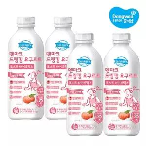 [동원] 덴마크 드링킹 요구르트 포스트바이오틱스 납작복숭아 750ml x 4개