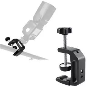 1/4 3/8 나사 홀 Q자형 클램프 거치대 마운트 카메라 플래시 조명