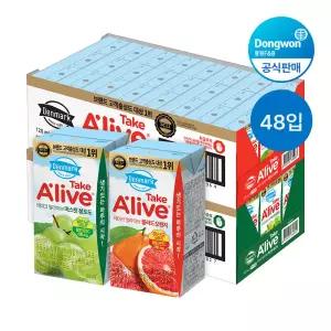 [롯데백화점]동원에프앤비 덴마크 테이크얼라이브 머스캣청포도+블러드오렌지 120ml 48개