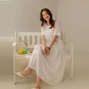 [66-110] 브헨 플로럴 스퀘어 뷔스티에 원피스