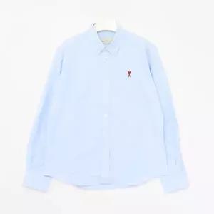 아미 26SS 레드 하트로고 옥스퍼드 남성 셔츠 BFUSH063 CO0031 450