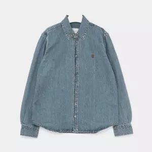 아미 26SS 스몰 하트로고 데님 남성 셔츠 USH786 DE0056 480