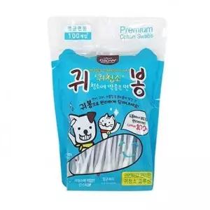 강아지 에티펫 귀봉 100개입 1P 고양이 귀청소 면봉-WD4D800