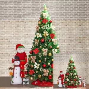 ( )270cm 카니발 골드 레드 고급 대형 솔잎트리 풀세트 아파트 크리스마스트리풀세트