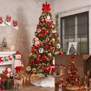 ( )270cm 꼬깔산타 스카치 트리 풀세트 전구포함 대형트리 야외트리