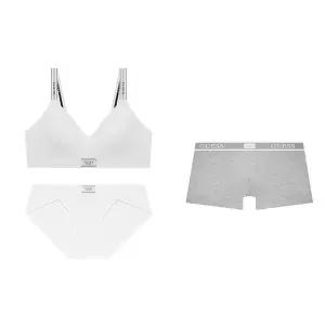 [게스언더웨어](센텀시티점)코튼스판 화이트라벨 스포츠브라 커플세트 GEWBR112WH/PT112/DR112