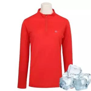 여자 프리미엄 아이스 스판 기능성 긴팔 티셔츠 DWW-MOS-412-레드