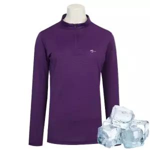 여자 프리미엄 아이스 스판 기능성 긴팔 티셔츠 DWW-MOS-412-퍼플