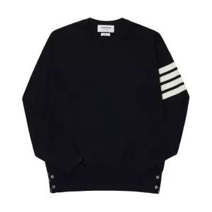 톰브라운 메리노 울 스티치 사선 클래식 니트 네이비 MKA002A Y1014 415