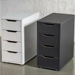 [롯데백화점]지오 오프레임 상판확장형 스토리지4 4단서랍장컴퓨터노트북책상이동형수납장