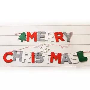 펠트 글자가랜드 크리스마스 트리 리스 장식 소품 크리스마스 크리스마스리스