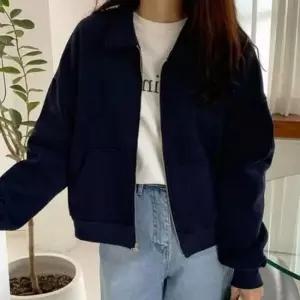 여성 카라자켓 투웨이 집업 가디건 아우터 루즈핏 2색