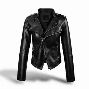 여성 지퍼 라이더자켓 간절기 슬림핏 아우터 레더재킷