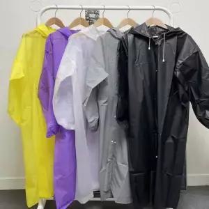 여성용 5컬러 단체 우비 EVA 롱 레인코트 장마철