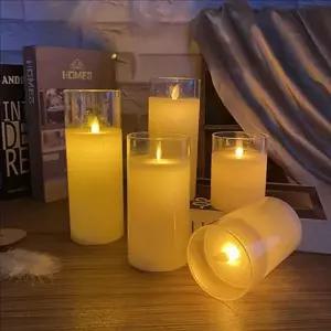 흔들리는 크리스마스 양초 인테리어 크리스마스 캔들 전자 건전지