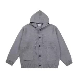 [모로엠] 남성 후드 버튼 캐주얼 니트 가디건 5N-CA-HEAVY