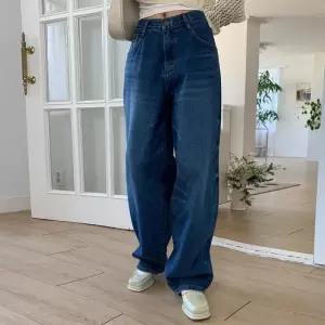 [옷자락]여자 베이직 워싱 와이드 데님 배기팬츠