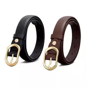 세미정장 라운드장식 골드컬러 무지 베이직 허리 벨트