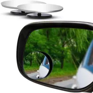 자동차용 에코너 사각지대 거울(2팩) 3배 더 큰 뷰 볼록 후방 거울 2인치 원형 HD 측면 자동차 SUV 및 트럭용 광각 조절식 Circle