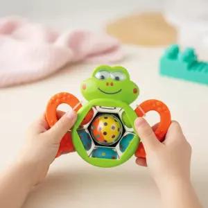 케이스키즈 신기한 개구리 아기 치발기 패턴 촉감놀이 영유아 오감놀이 롤링볼 장난감