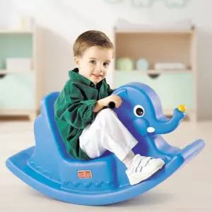 아미코 흔들코끼리 파랑 흔들말 시소 말타기 목마 승마 놀이기구 실내 승용 장난감 유아