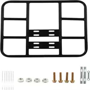 스쿠터용 오토바이 캐리어 랙 헤비 듀티 심리스 스틸 튜브 전기 자전거 화물 캐리어(타입 2 48/38)