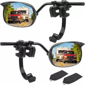 엘리쿨 방수 견인 거울 연장 레인 가드로 견인할 수 있는 사이드 뷰 미러 익스텐더 카 트럭 트레일러 RV SUV용 후방 2 PCS