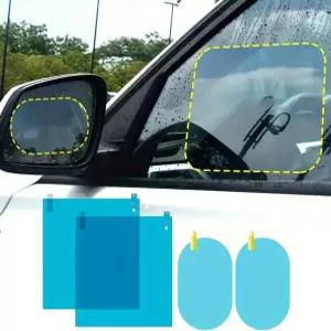 깔끔한 블리서 4피스 자동차 백미러 필름 방수 김서림 방지 나노 코팅 측면 창문용 HD 클리어 보호 스티커 SUV 세단 트럭용 유니버설 핏