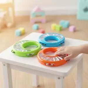 티거 탬버린 리듬악기 감각발달 악기놀이 장난감 음악놀이 수업교구 딸랑이 타악기 랜덤발송